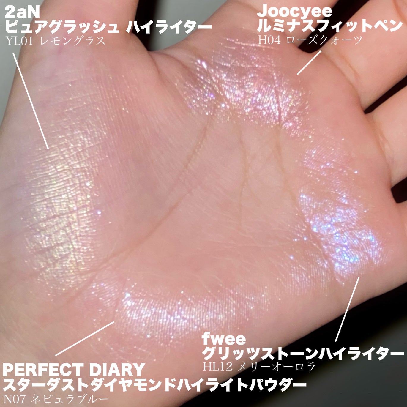 スターダストダイヤモンドハイライトパウダー/PERFECT DIARY/パウダーハイライトを使ったクチコミ(4枚目)