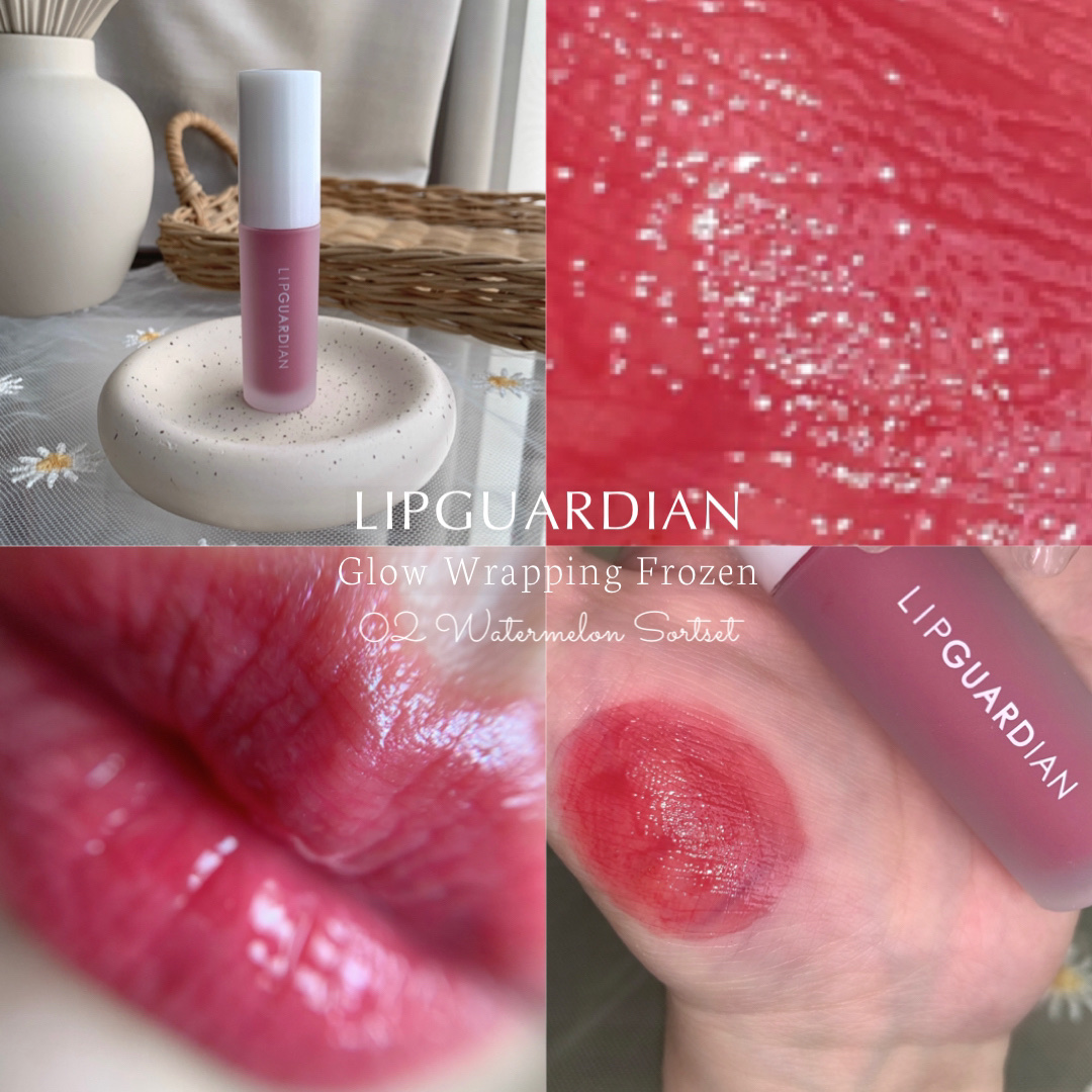 リップガーディアン　グロウラッピングフローズン 02 スイカソルベ/LIPGUARDIAN/リップティントを使ったクチコミ（1枚目）