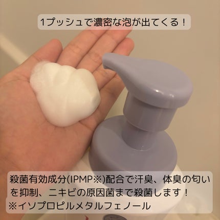 hadakara 泡で出てくる薬用デオドラントボディソープ /hadakara/ボディソープを使ったクチコミ(2枚目)