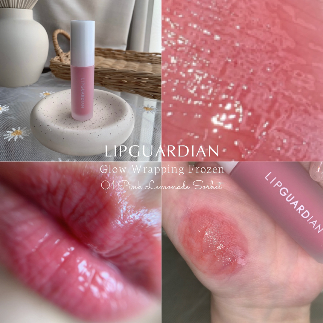 リップガーディアン　グロウラッピングフローズン 01 ピンクレモネードソルベ/LIPGUARDIAN/リップティントを使ったクチコミ（1枚目）