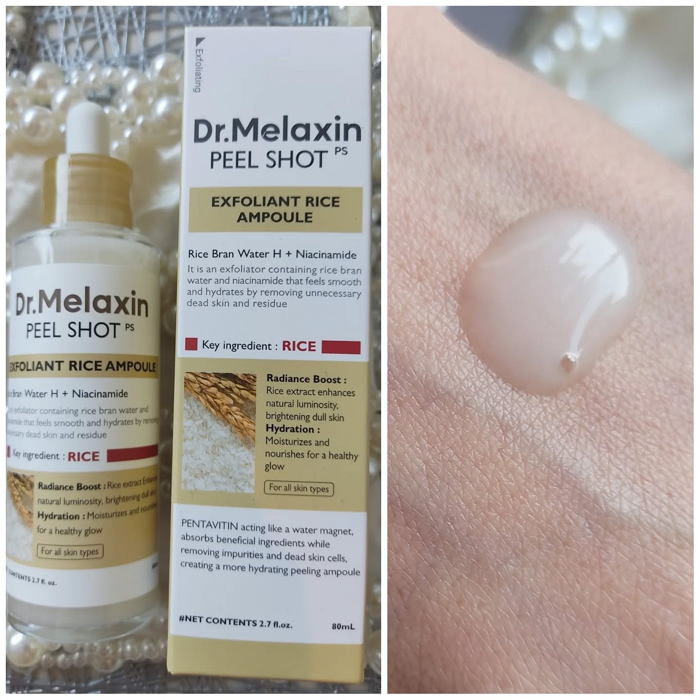 白米ピールショットゴマージュアンプル/Dr.Melaxin/美容液を使ったクチコミ（2枚目）