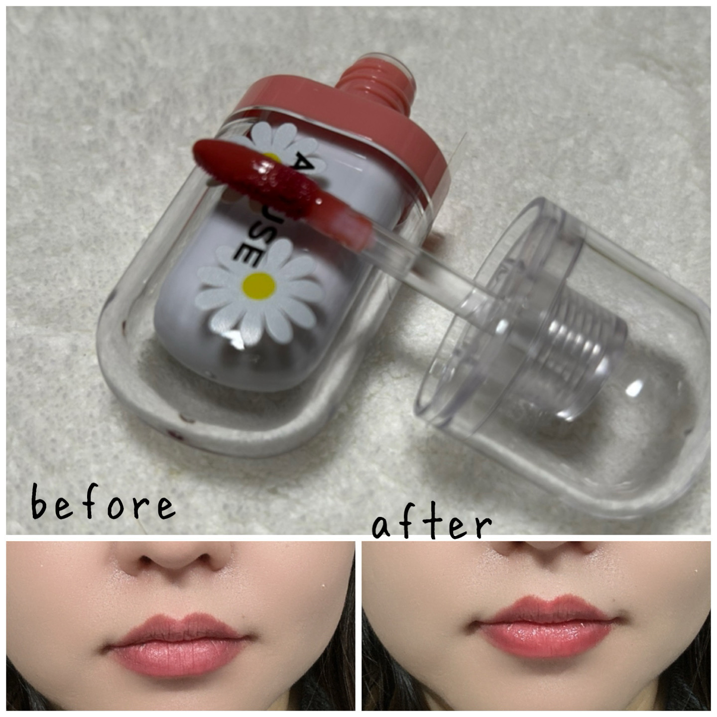 ジェルフィットティント/AMUSE/リップティントを使ったクチコミ（3枚目）