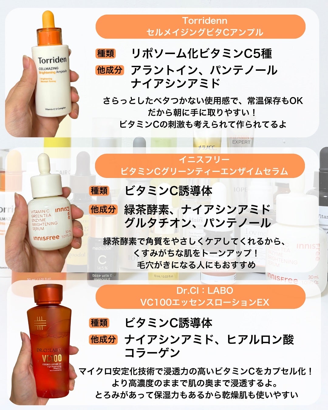 なぎ | スキンケア薬剤師 on LIPS 「ニキビ跡、美白、ハリ…いろんな肌なやみにビタミンC🍋こんばんは..」(3枚目)