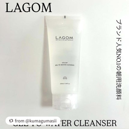 ラゴム ジェルトゥウォーター クレンザー(朝用洗顔)/LAGOM /その他洗顔料を使ったクチコミ(1枚目)