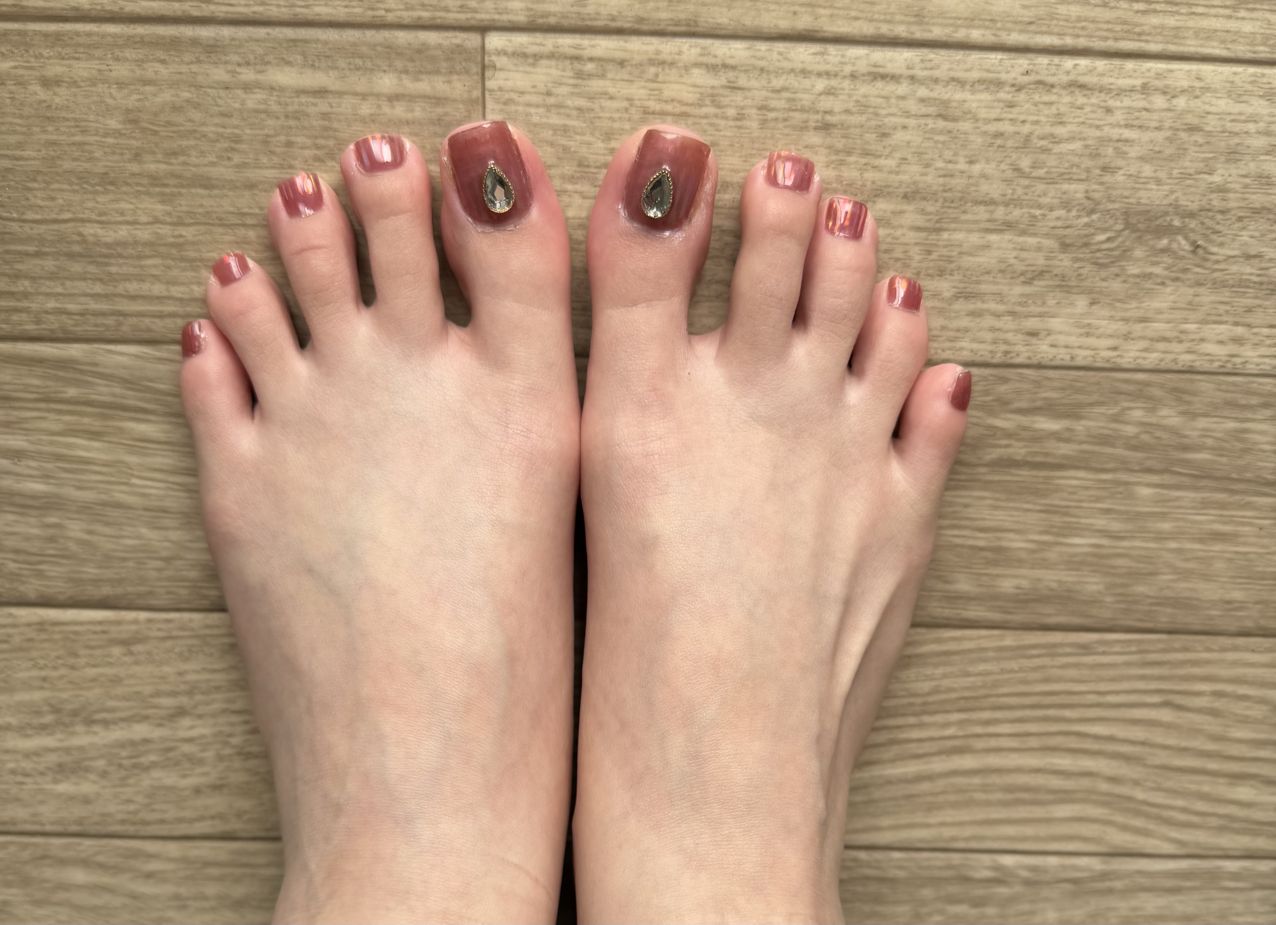 セミキュアジェルネイル(ペディキュア)/ohora/ネイルシールを使ったクチコミ（1枚目）