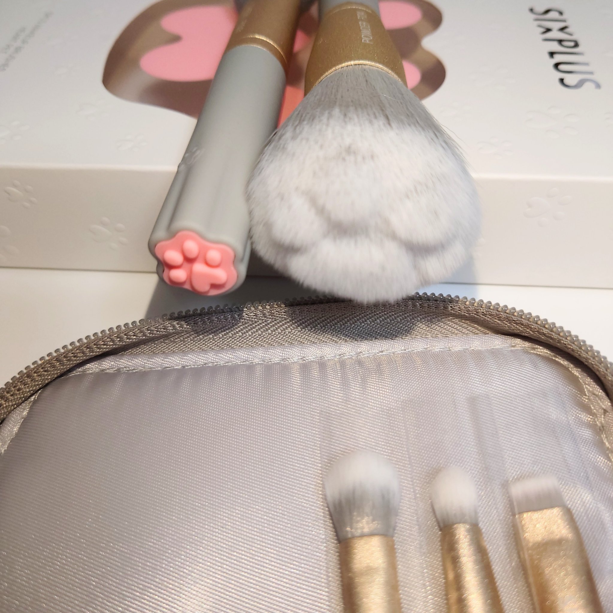 SIXPLUS メイクブラシ5本セット ハートペット/SIXPLUS/メイクブラシを使ったクチコミ（3枚目）