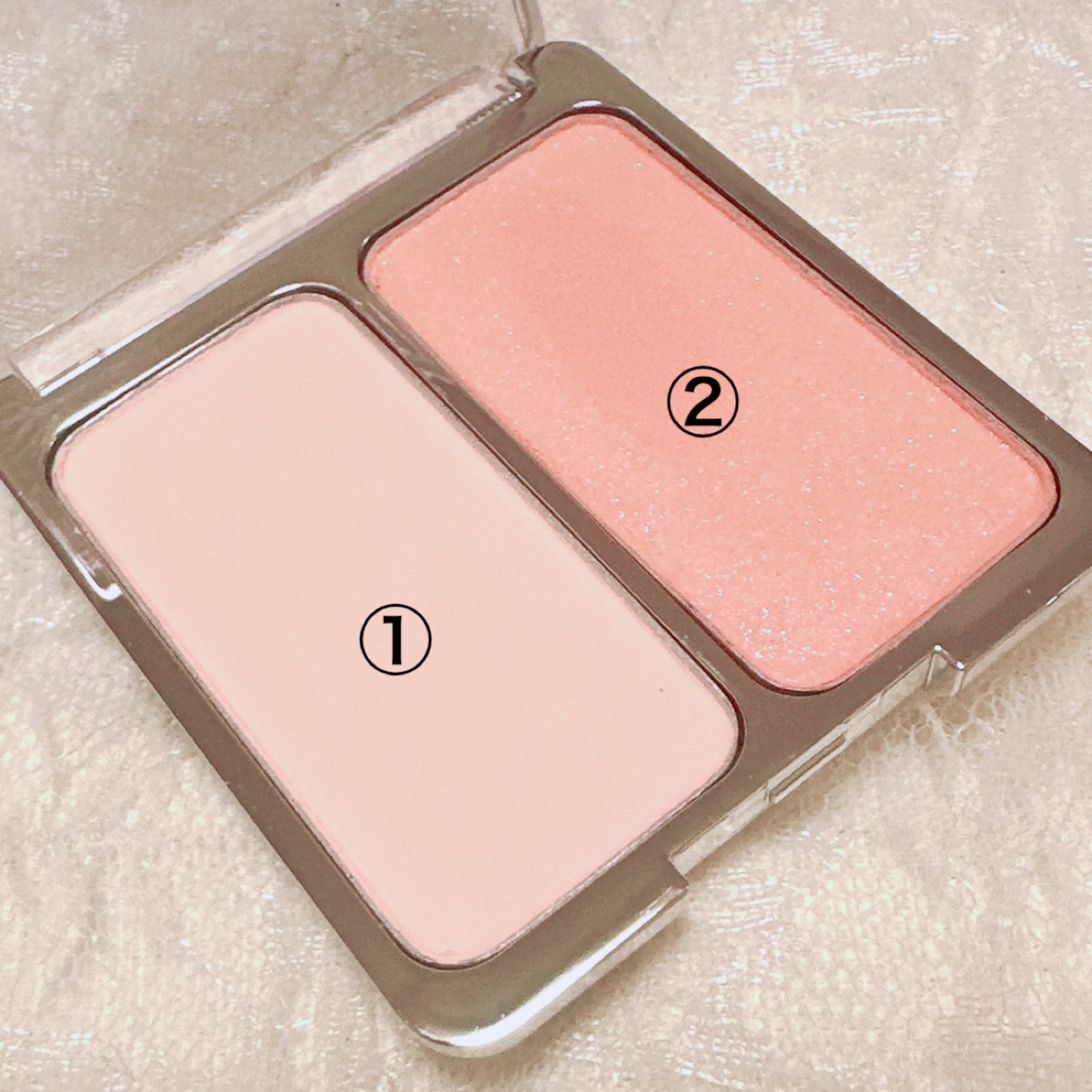 デュアルチーク 【新】11 ジューシーピーチ/2aN/パウダーチークを使ったクチコミ（2枚目）