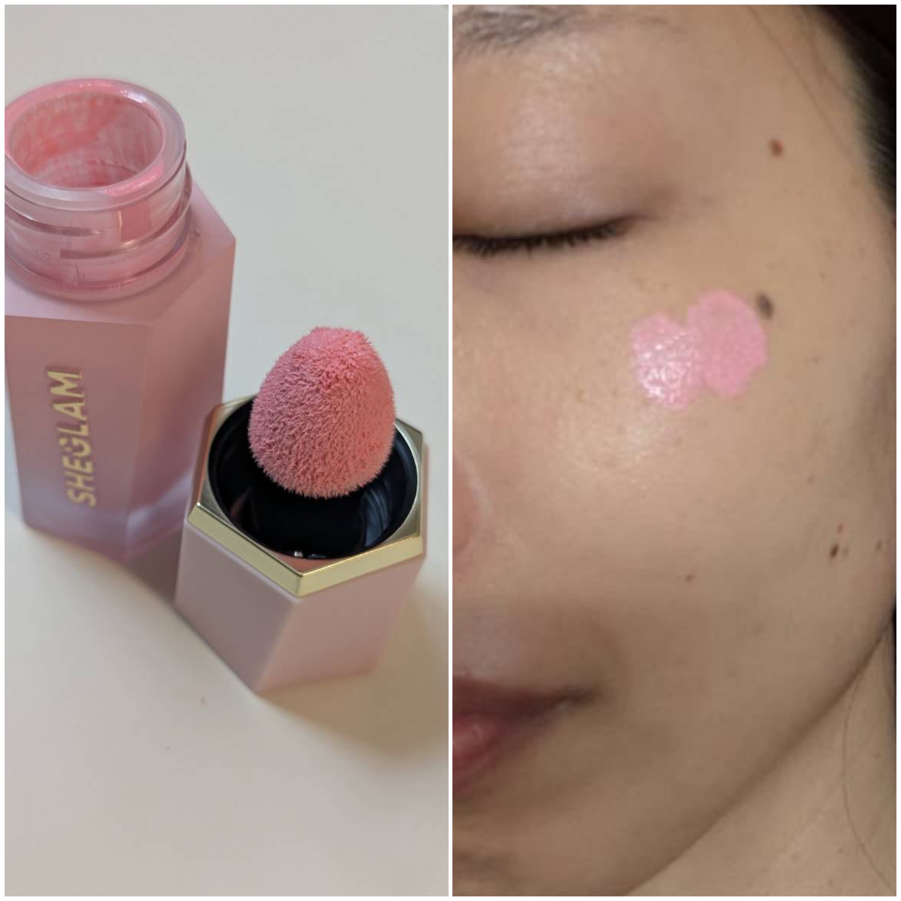 シーグラム カラーブルーム リキッドブラッシュ ピンクスリップ(Pink Slip)/SHEGLAM/リキッドチークを使ったクチコミ（1枚目）