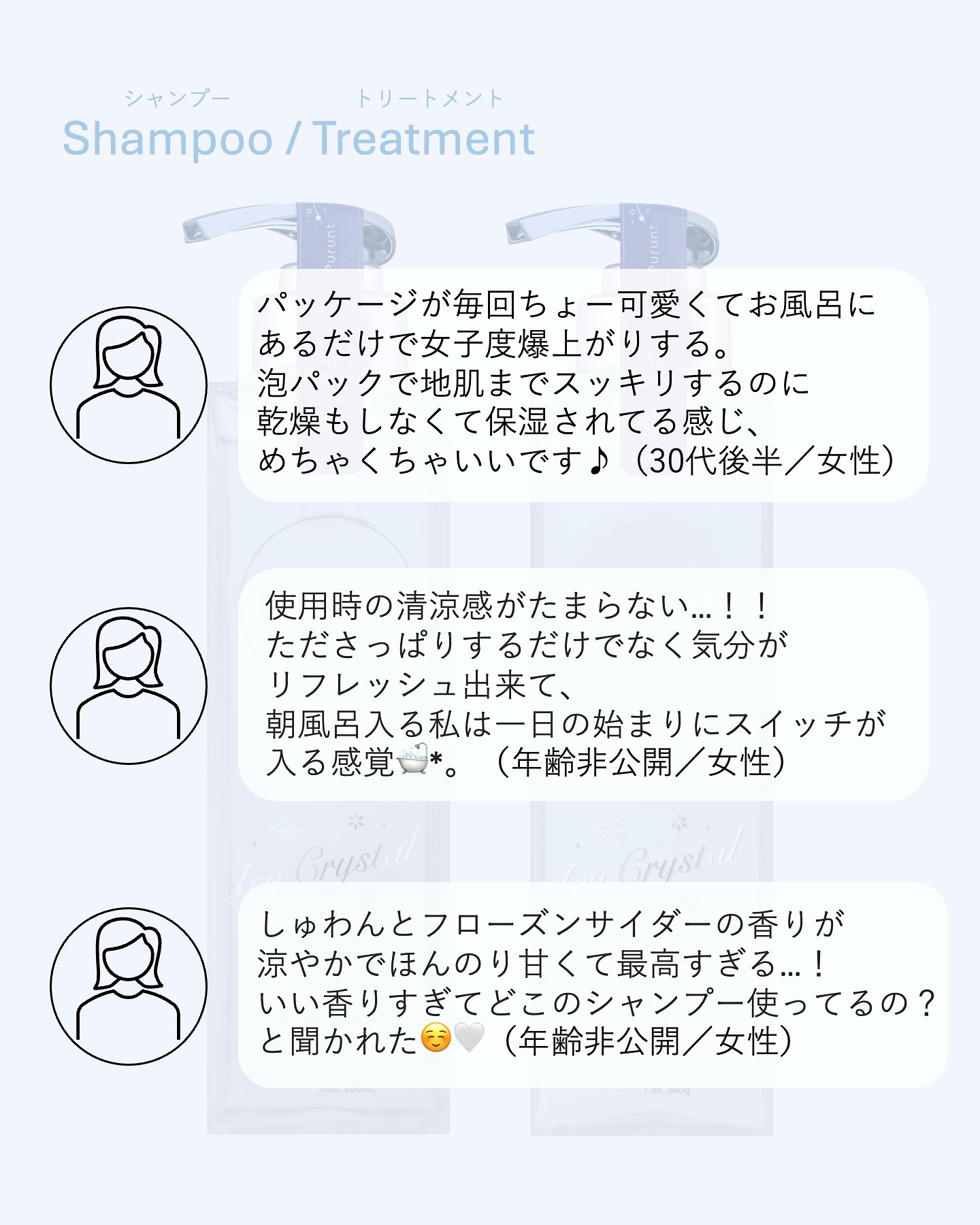 プルント　ディープリペア　ペアセット　アイシークリスタル/Purunt./シャンプー・コンディショナーを使ったクチコミ（2枚目）