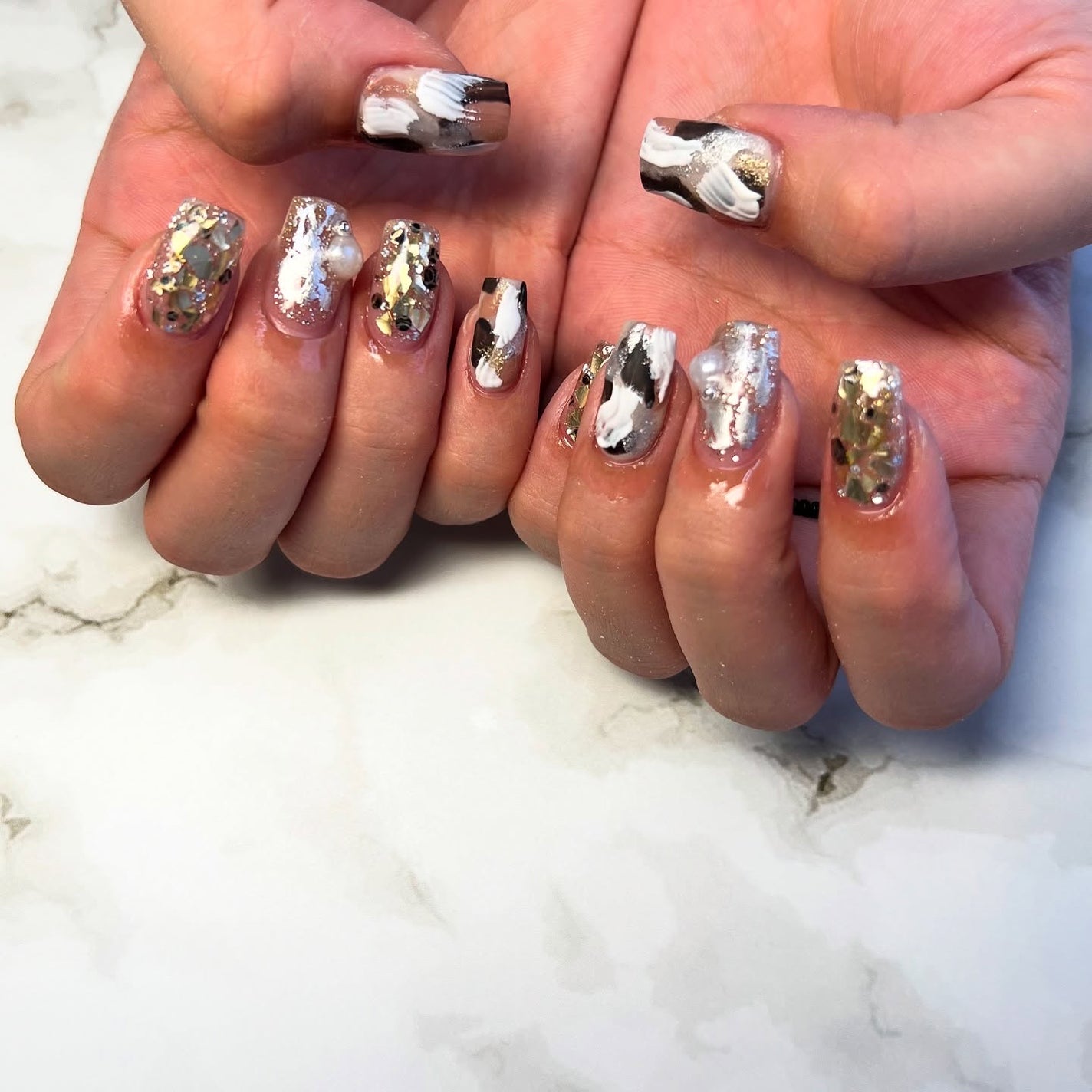 cst on LIPS 「親子リンクネイル〜👩❤️👩🧬❣️menu…☑︎デザイン自由..」(1枚目)