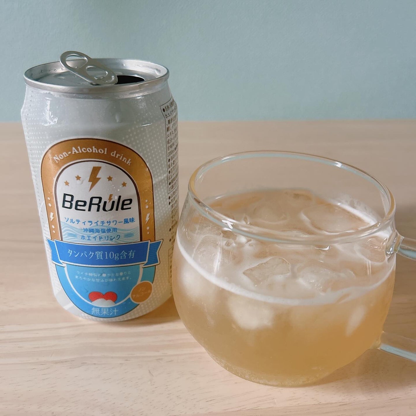 みーさん¨̮⸝⋆ on LIPS 「𝗕𝗲𝗥𝘂𝗹𝗲ノンアルホエイプロテインドリンク♥︎ソルティライチ..」(3枚目)