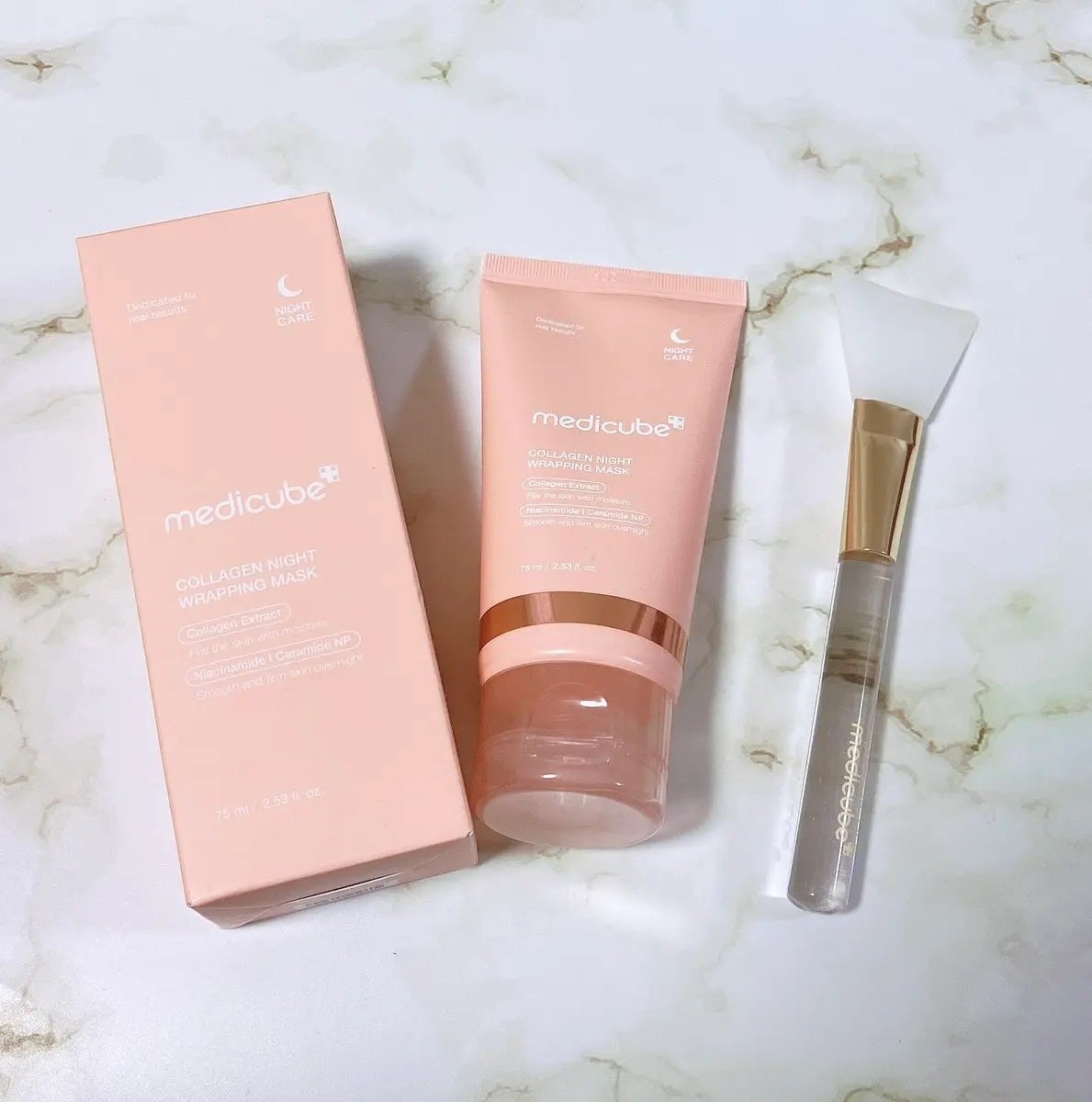 コラーゲンナイトラッピングマスク/MEDICUBE/洗い流すパック・マスクを使ったクチコミ(1枚目)