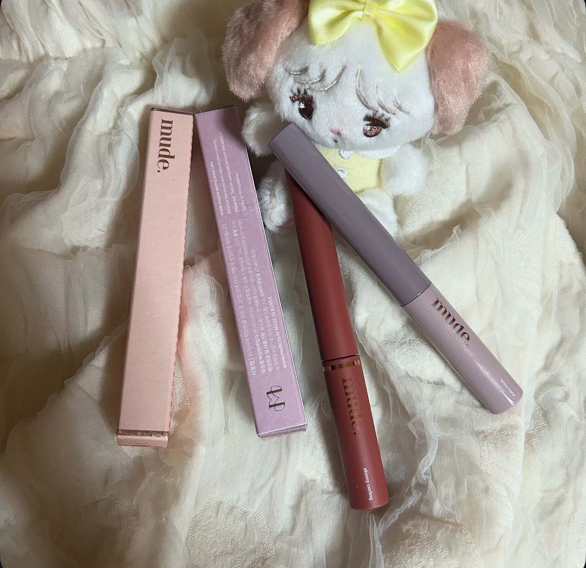 インスパイアスキニーカーリングマスカラ 07 ディープローズ/mude./マスカラを使ったクチコミ（1枚目）