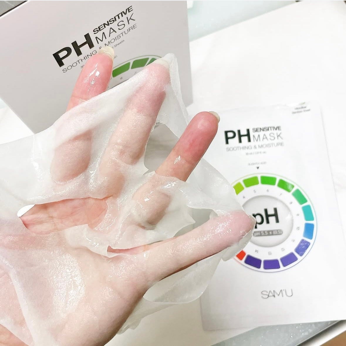 PHセンシティブマスクスージング&モイスト/SAM'U/シートマスク・パックを使ったクチコミ(2枚目)