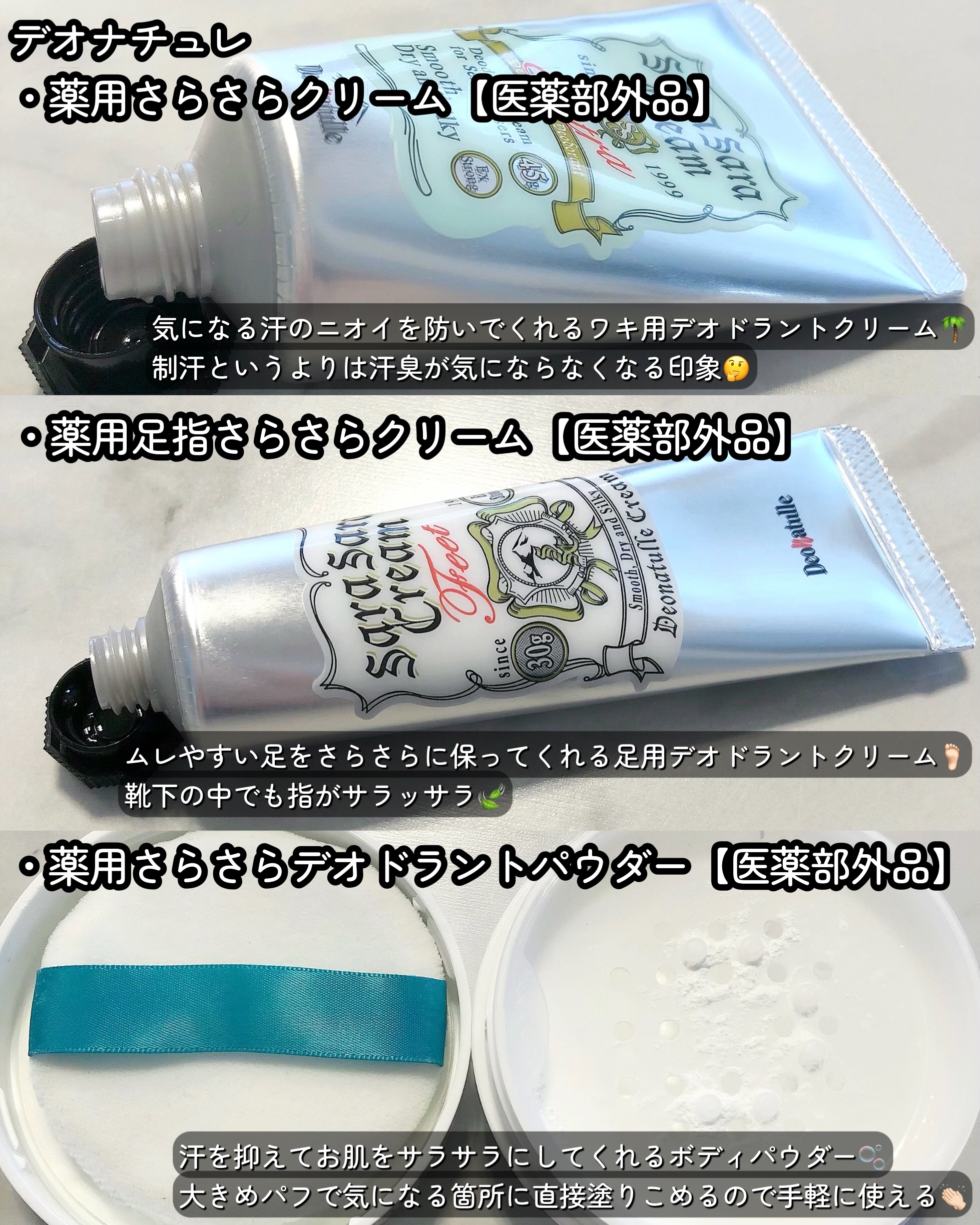 薬用さらさらデオドラントパウダー/デオナチュレ/デオドラント・制汗剤を使ったクチコミ（2枚目）