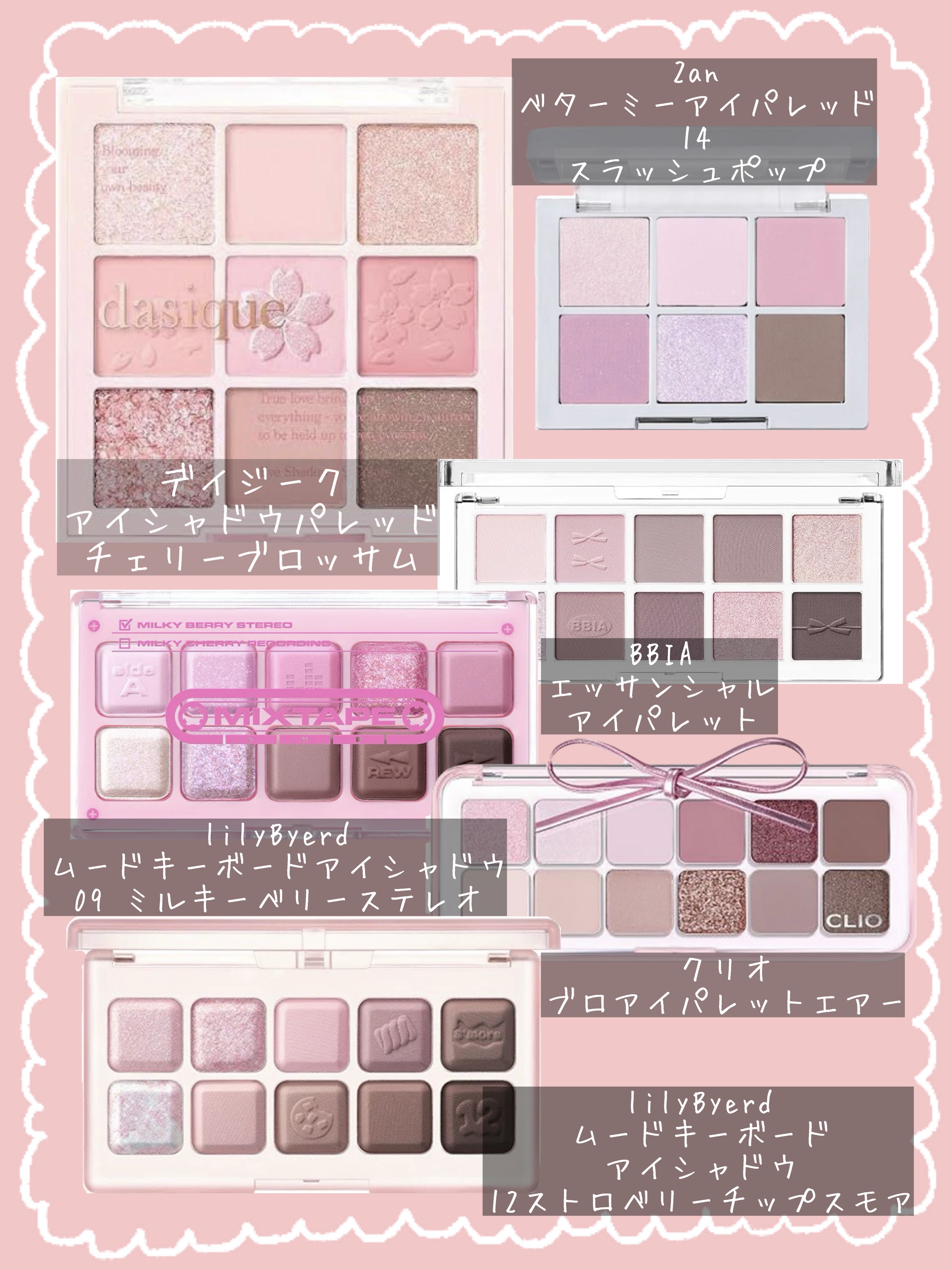 ムードキーボード 12 Strawberry Chip Smore/lilybyred/アイシャドウパレットを使ったクチコミ（2枚目）