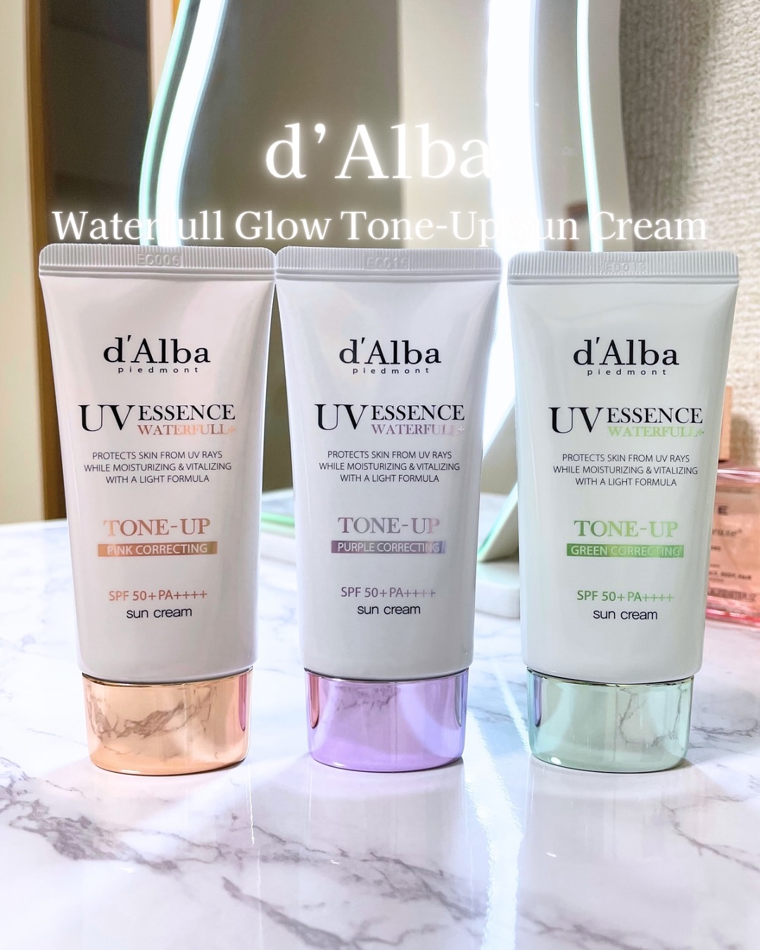 ダルバ ウォータフル トーンアップ サンクリーム(パープル)/ダルバ/日焼け止めクリームを使ったクチコミ（1枚目）