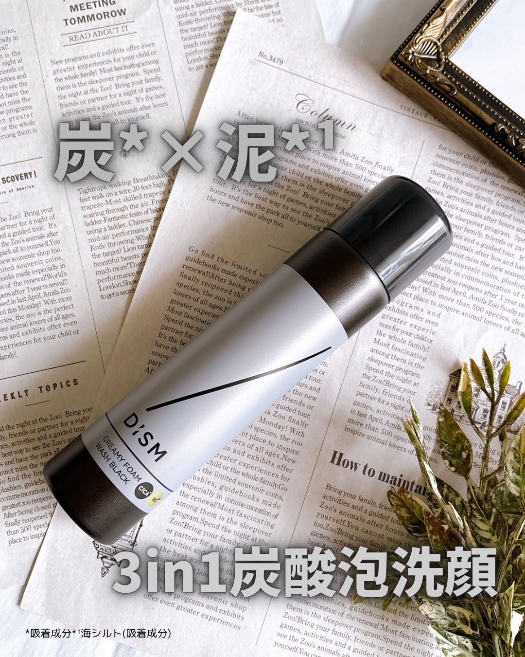 ディズム クリーミーフォームウォッシュ ブラック/DISM/泡洗顔を使ったクチコミ（1枚目）