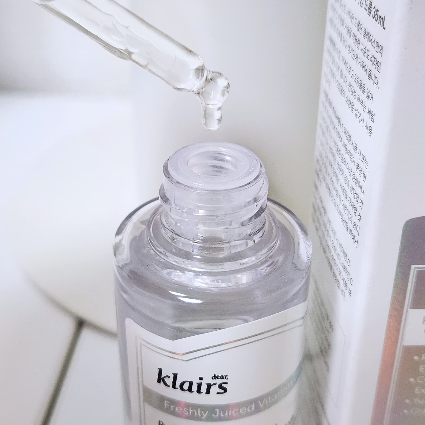 フレッシュリージュースドビタミンドロップ(35ml)/Klairs/美容液を使ったクチコミ（3枚目）