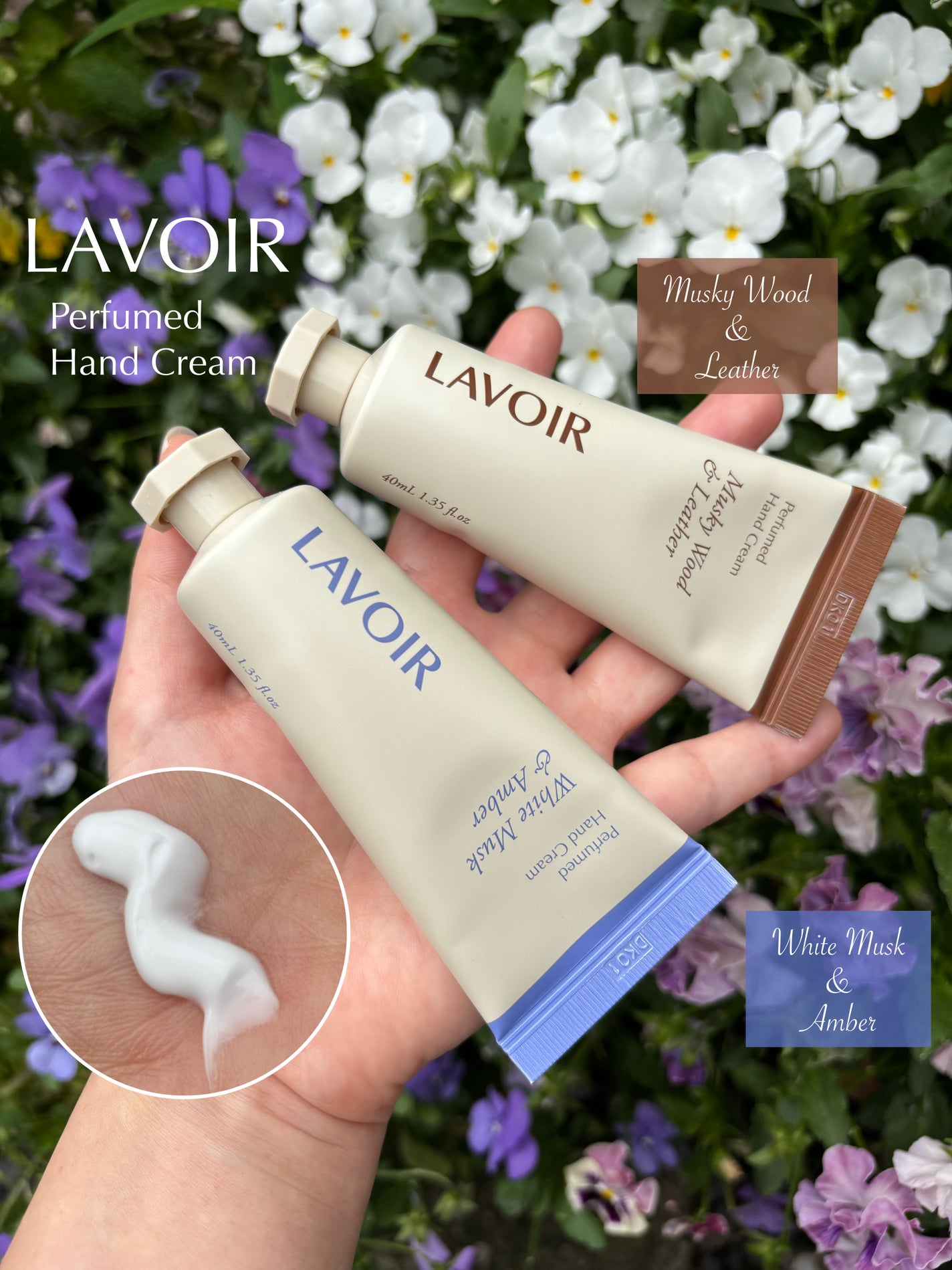 パフュームハンドクリーム ホワイトムスク&アンバー/LAVOIR/ハンドクリームを使ったクチコミ(1枚目)