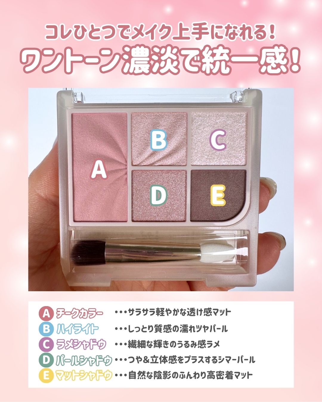 フェイスアイパレット/CEZANNE/アイシャドウを使ったクチコミ（3枚目）