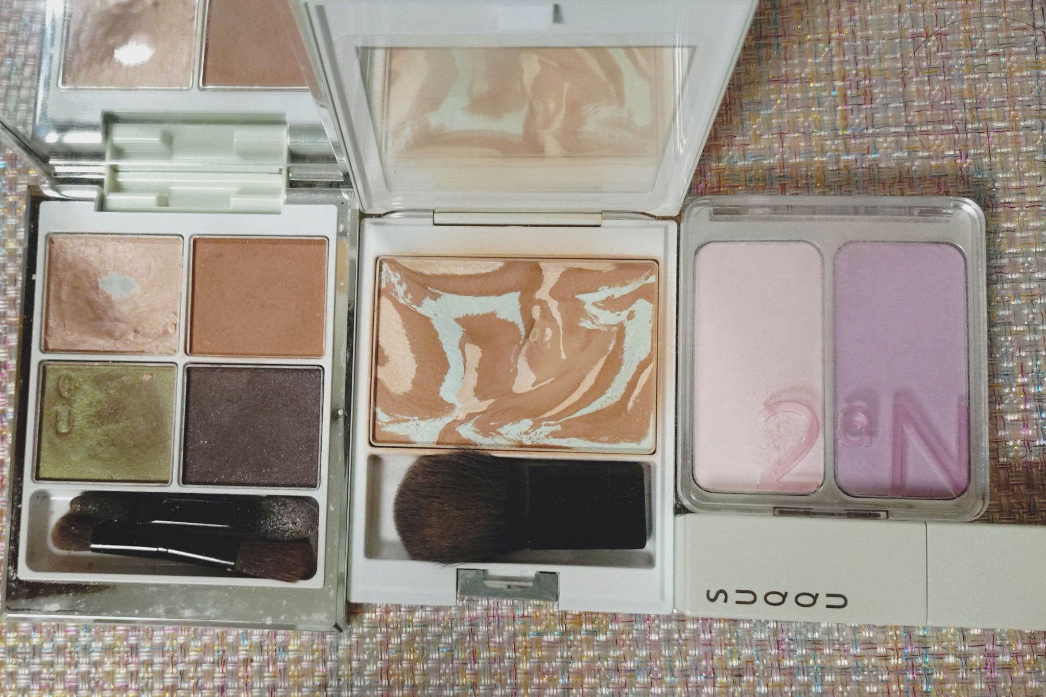 デュアルチーク 【新】01 コットンキャンディバイオレット/2aN/パウダーチークを使ったクチコミ（1枚目）