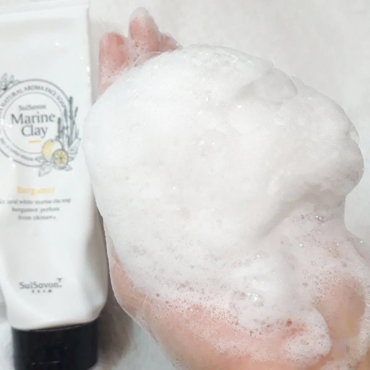 琉球のホワイトマリンクレイ洗顔石鹸/SuiSavon/洗顔フォームを使ったクチコミ（3枚目）