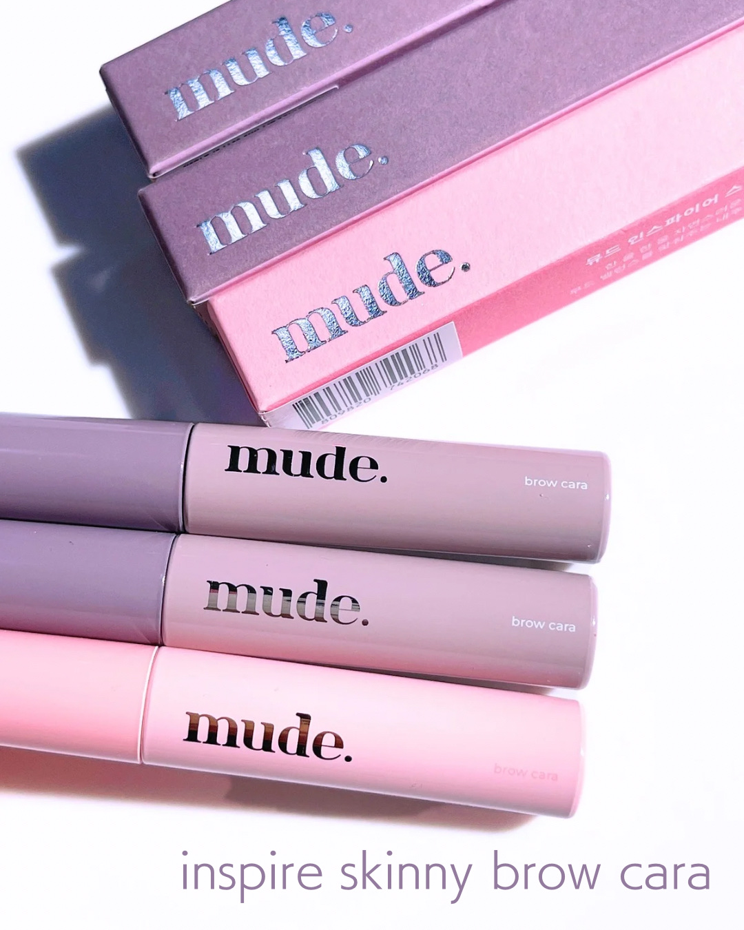 インスパイアスキニーブロウカラ/mude./眉マスカラを使ったクチコミ（2枚目）
