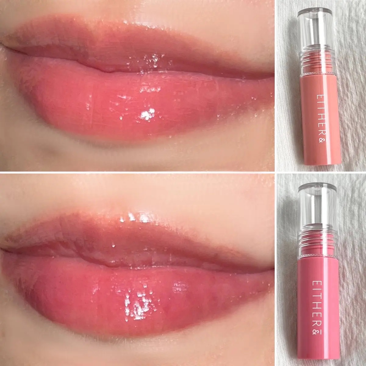 Dewy Syrup Tint/EITHER＆/口紅を使ったクチコミ（3枚目）