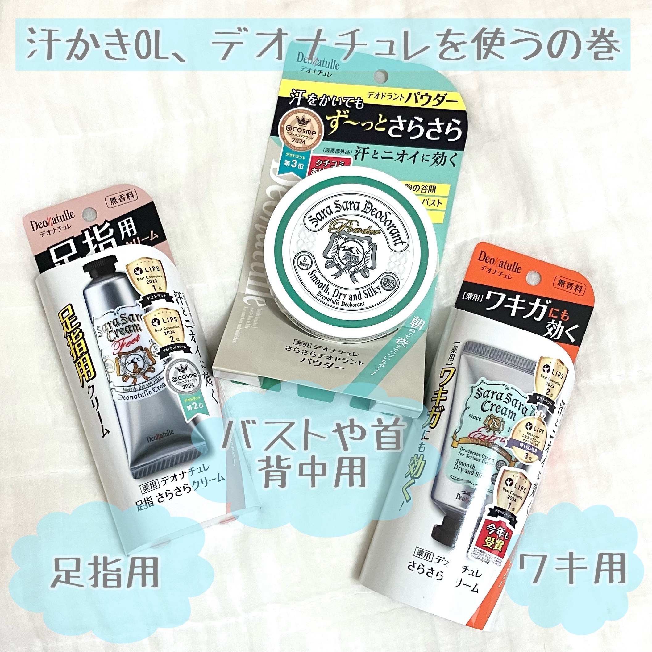 薬用さらさらデオドラントパウダー/デオナチュレ/デオドラント・制汗剤を使ったクチコミ（1枚目）