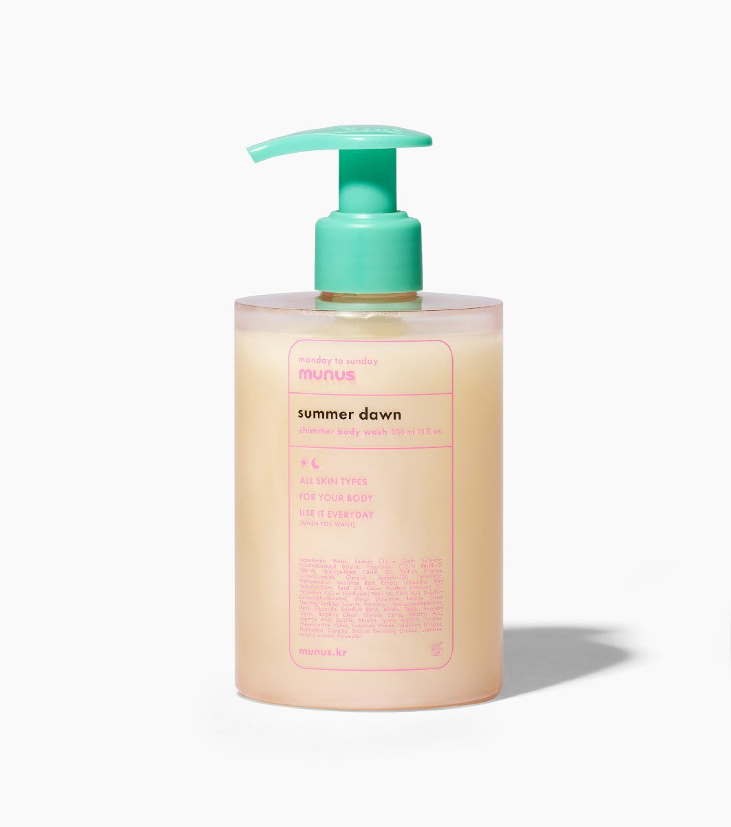 summer dawn shimmer body wash munus