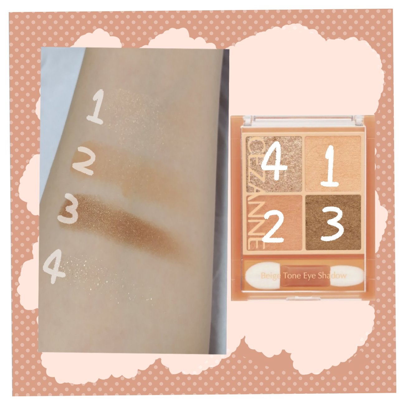 ベージュトーンアイシャドウ/CEZANNE/アイシャドウパレットを使ったクチコミ(3枚目)