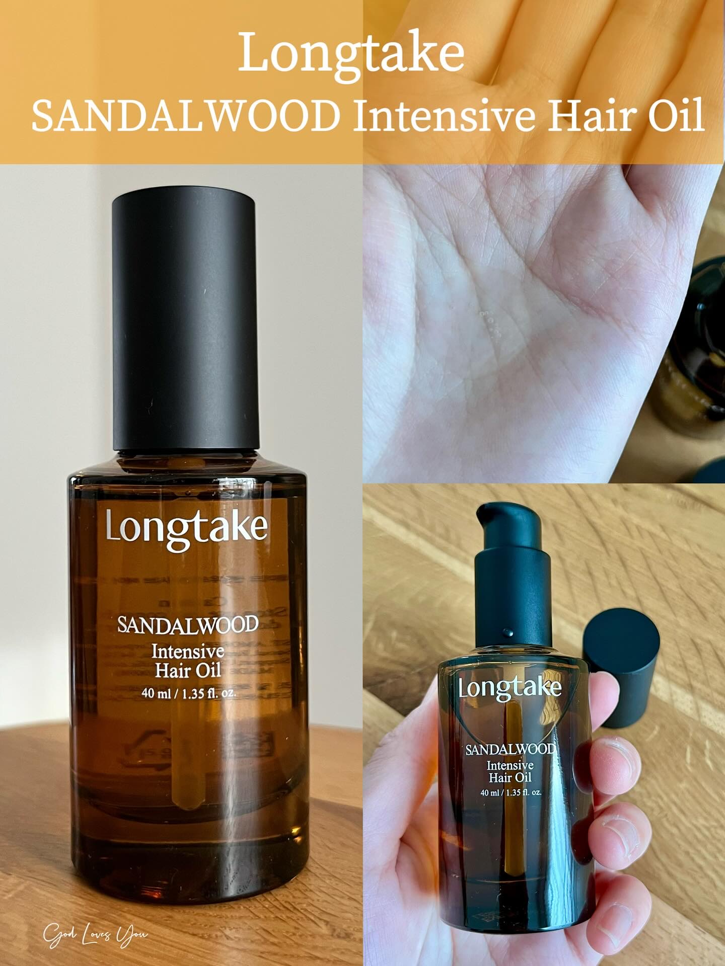 サンダルウッド インテンシブ ヘアオイル/Longtake/ヘアオイルを使ったクチコミ（1枚目）