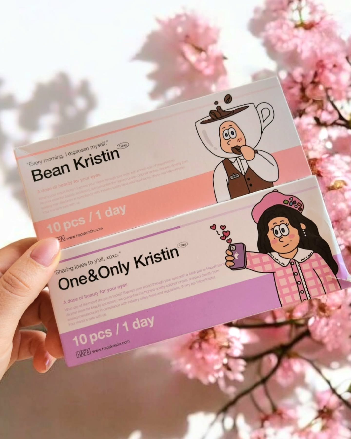 Bean Kristin 1day ミディアムブラウン/Hapa kristin/ワンデー（１DAY）カラコンを使ったクチコミ（1枚目）