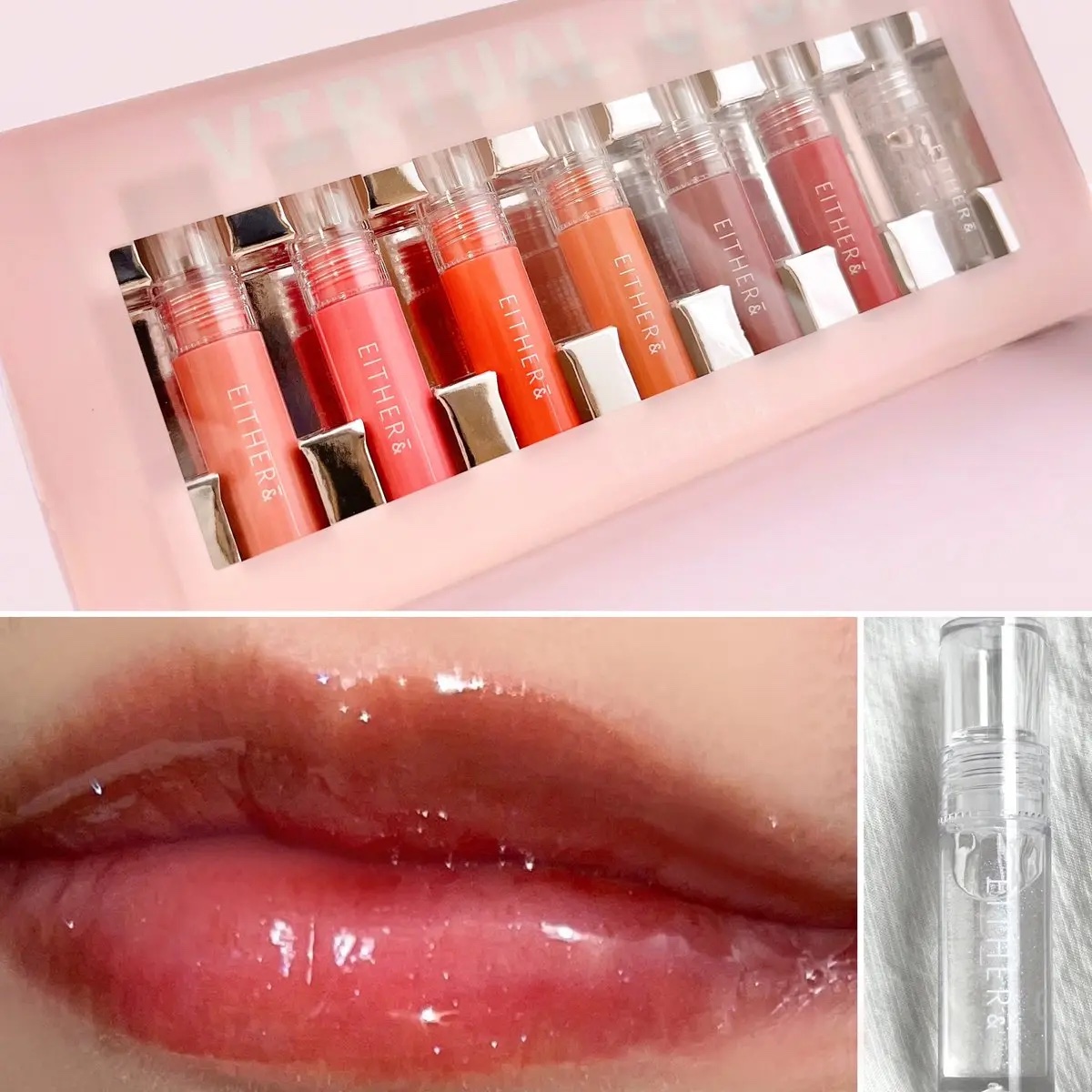 Dewy Syrup Tint/EITHER＆/口紅を使ったクチコミ（2枚目）