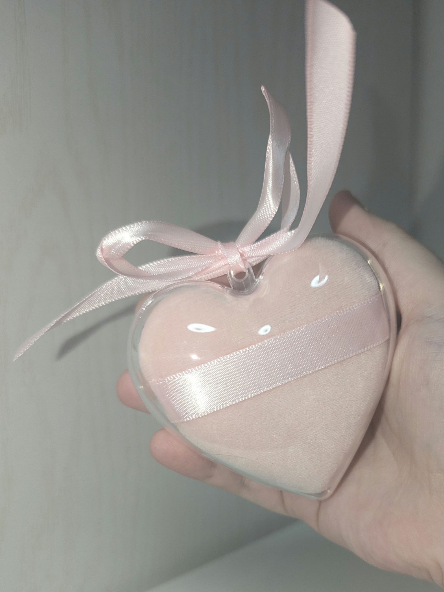 パウダーパフ（ケース付、ハート、2個、ベルト付）/DAISO/パフ・スポンジを使ったクチコミ（3枚目）