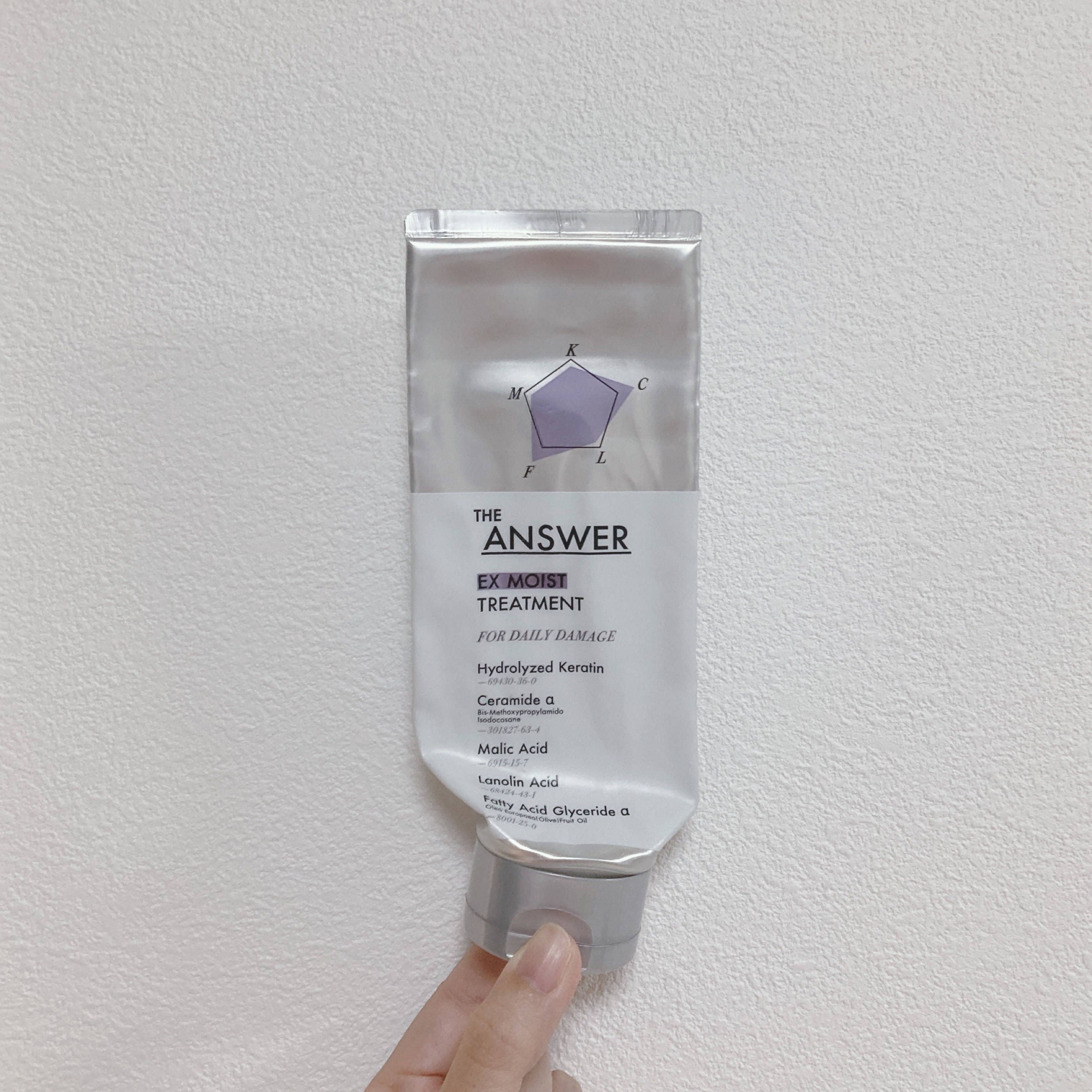 THE ANSWER EXモイストトリートメント FOR DAILY DAMAGE 220g/THE ANSWER/洗い流すヘアトリートメントを使ったクチコミ（1枚目）