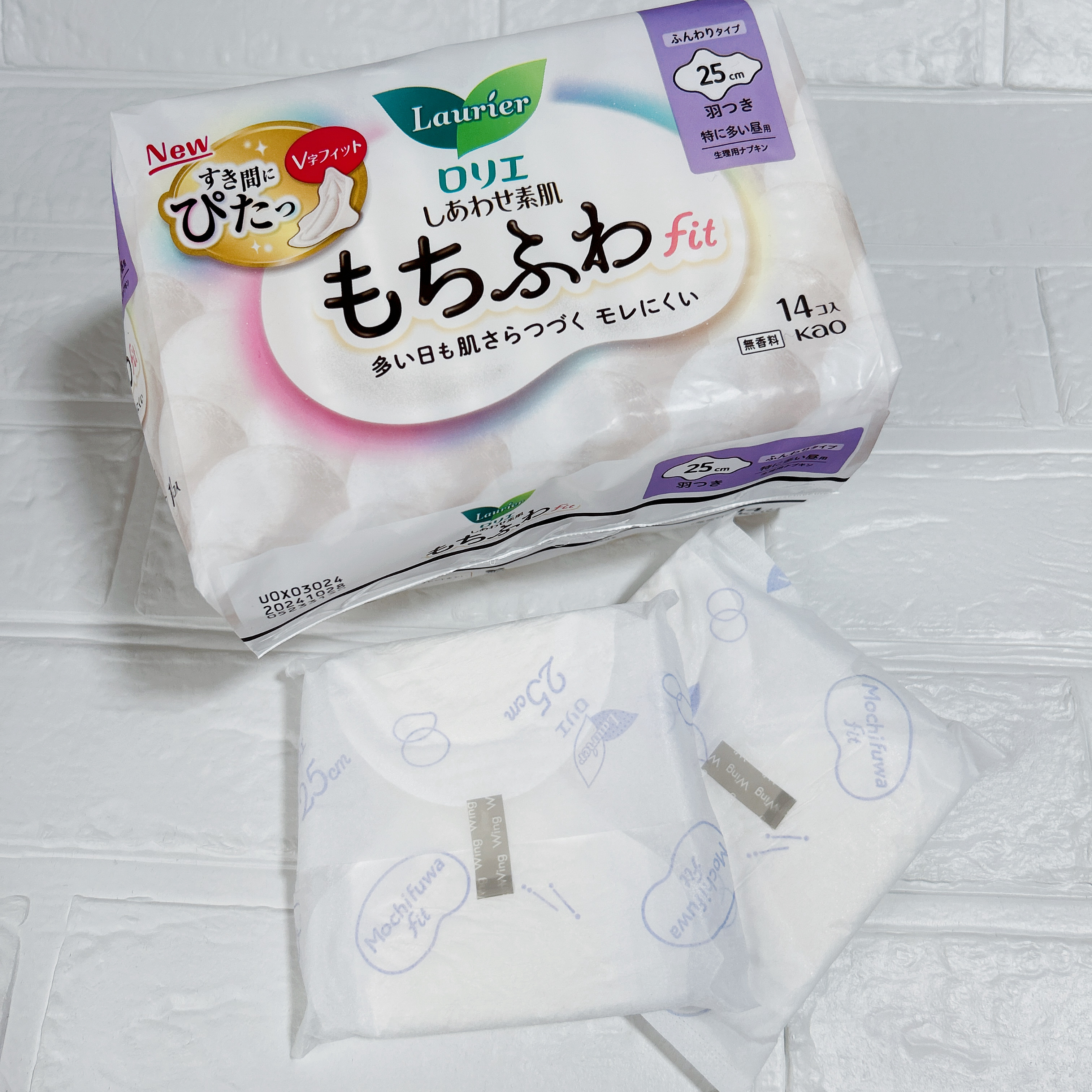 ロリエ もちふわ fit 25cm 羽つき 14コ入 (医薬部外品 )/ロリエ/ナプキンを使ったクチコミ（3枚目）