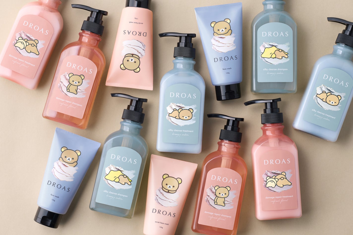 リラックマとDROASが初コラボ!スキンケア&ヘアケアの「リラックマコラボ シリーズ」が登場!の画像