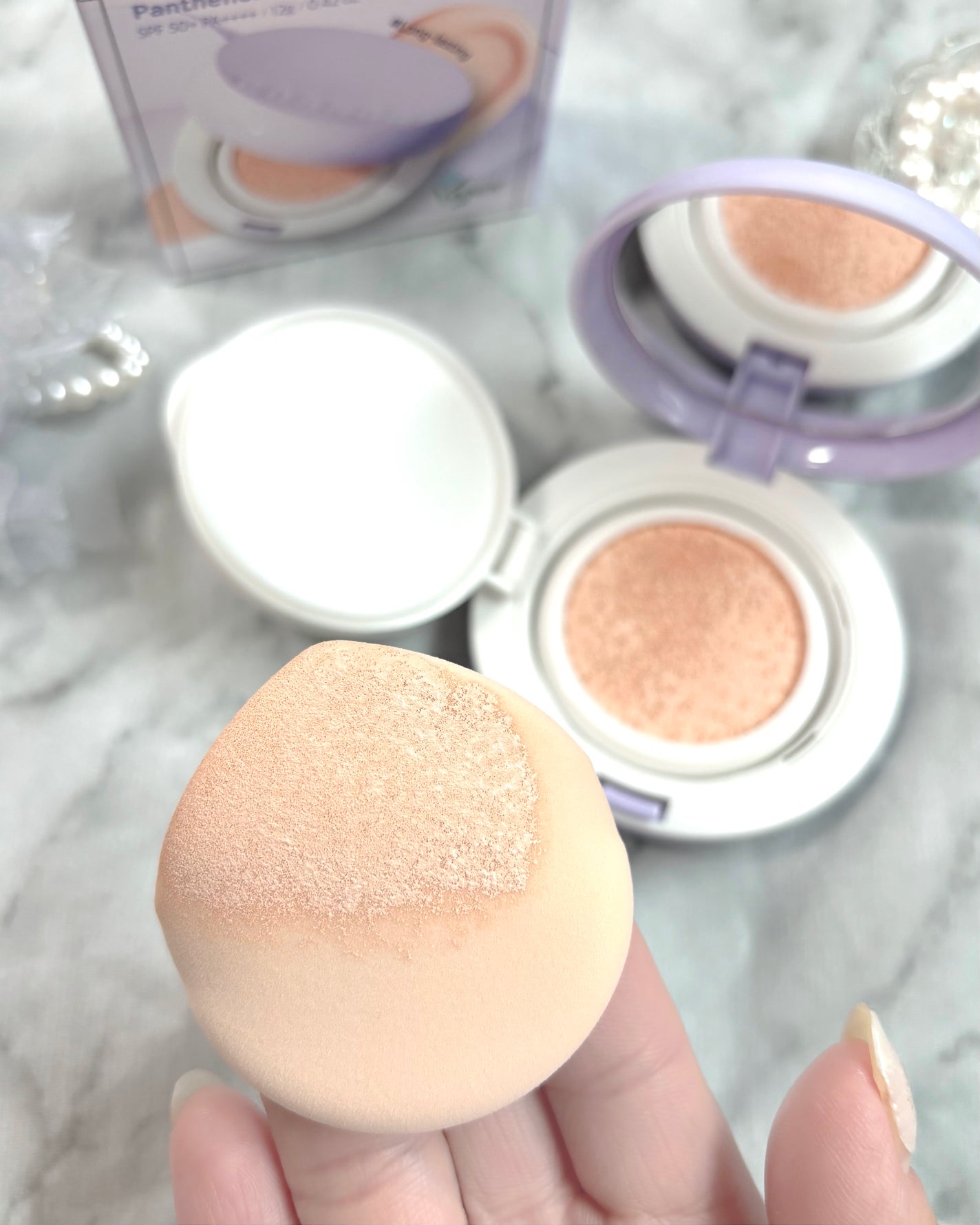 パンテノールバリアクッション/COSNORI/クッションファンデーションを使ったクチコミ(5枚目)