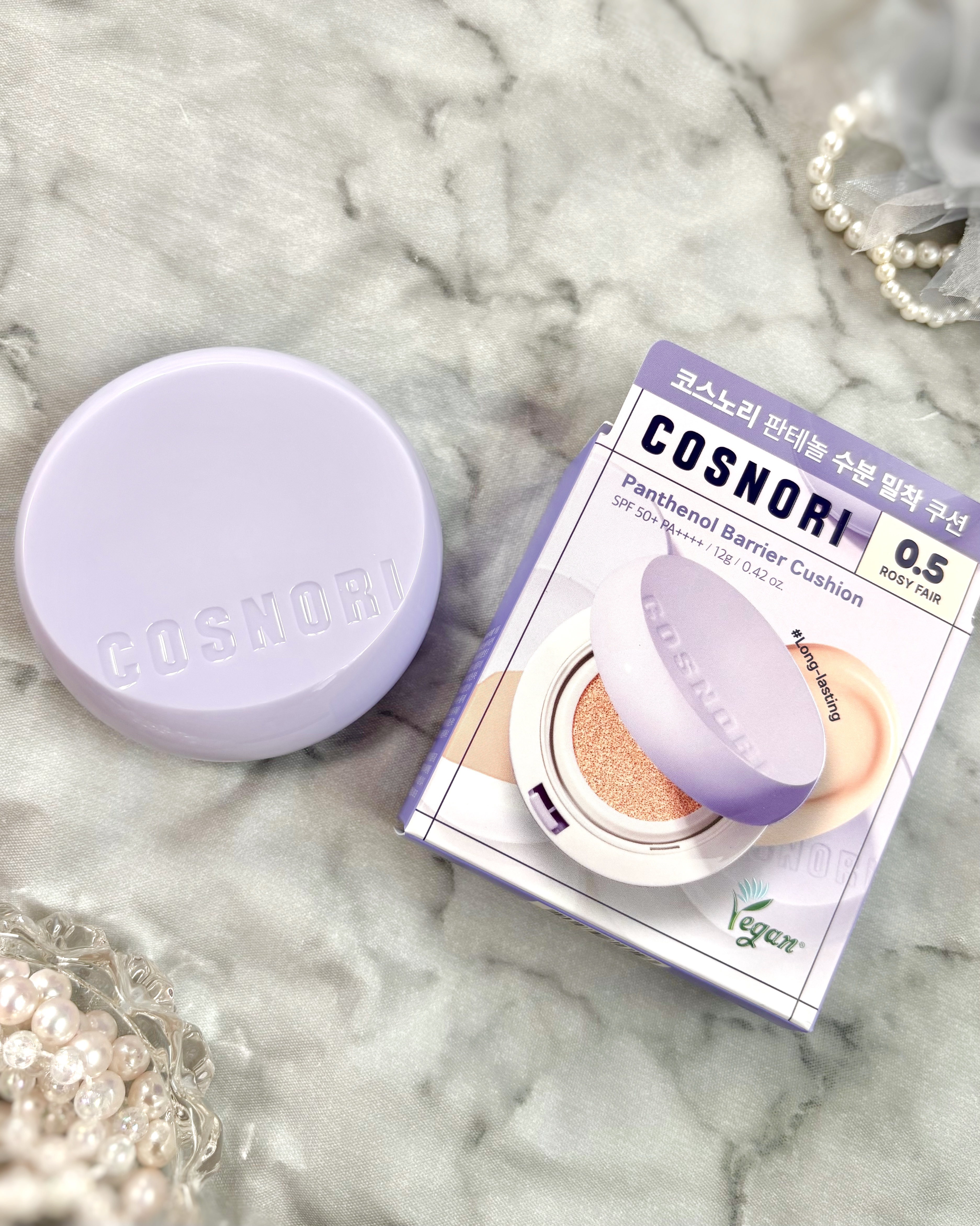 パンテノールバリアクッション 0.5 ロージーフェア/COSNORI/クッションファンデーションを使ったクチコミ（2枚目）