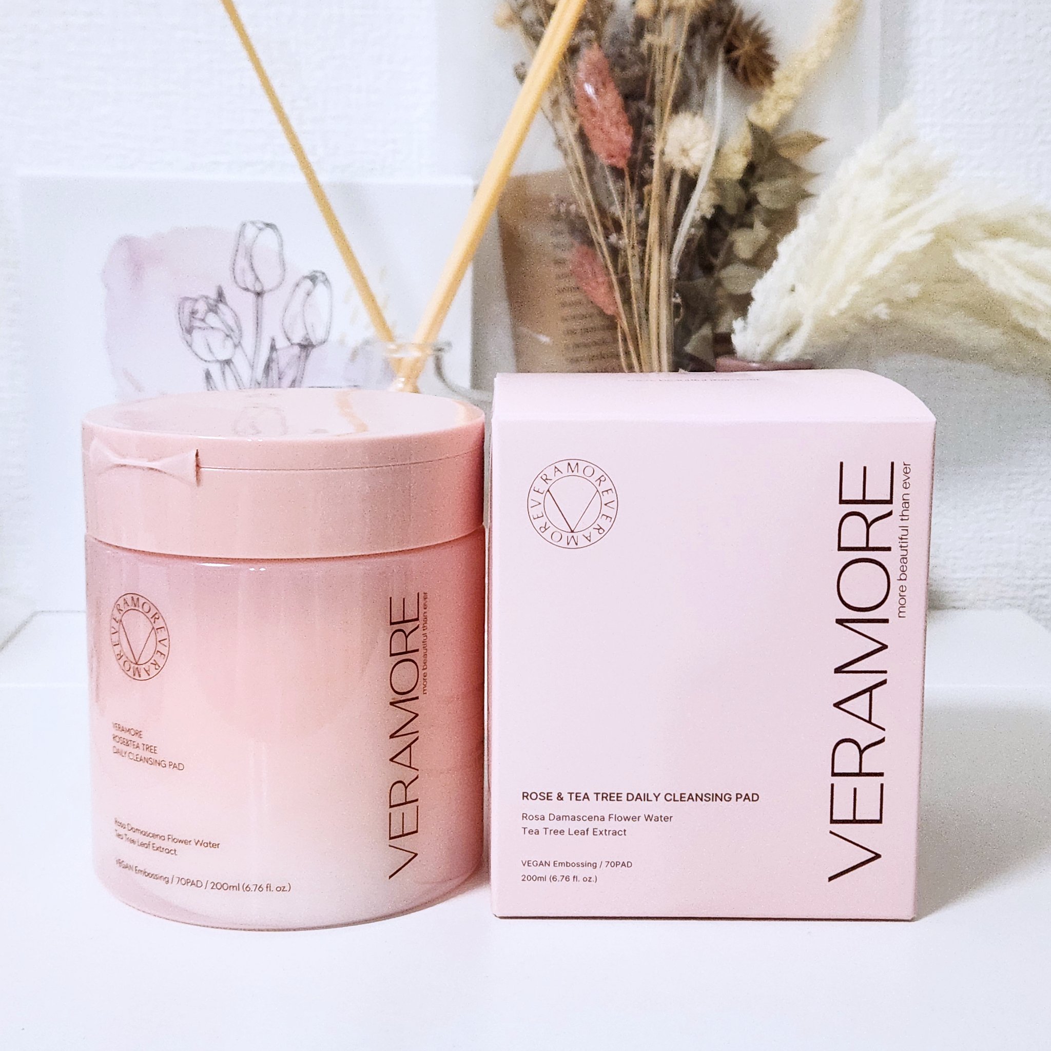 ローズ＆ティーツリークレンジングパッド/VERAMORE/クレンジングシートを使ったクチコミ（1枚目）