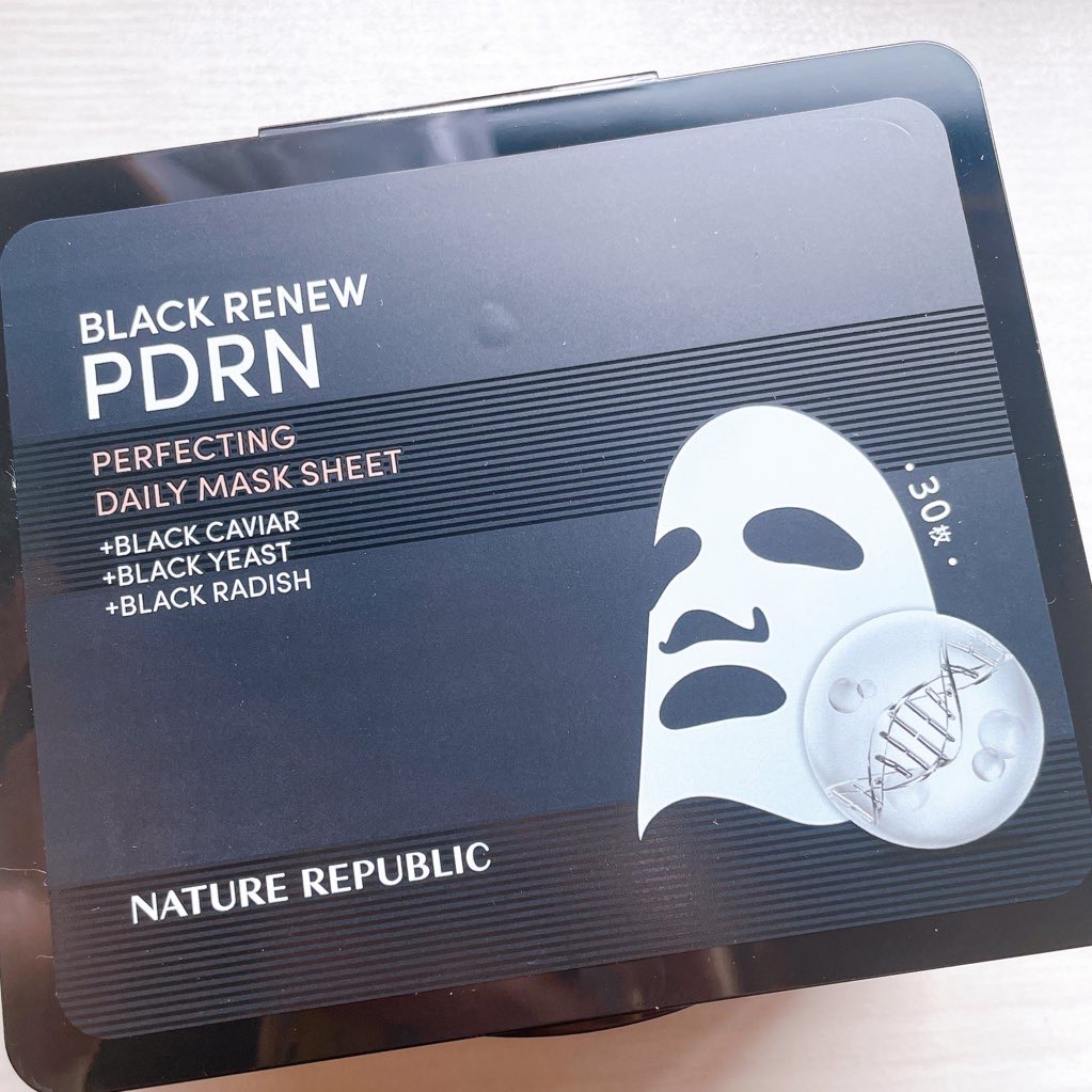 ブラックPDRN デイリーシートマスク/ネイチャーリパブリック/シートマスク・パックを使ったクチコミ（1枚目）