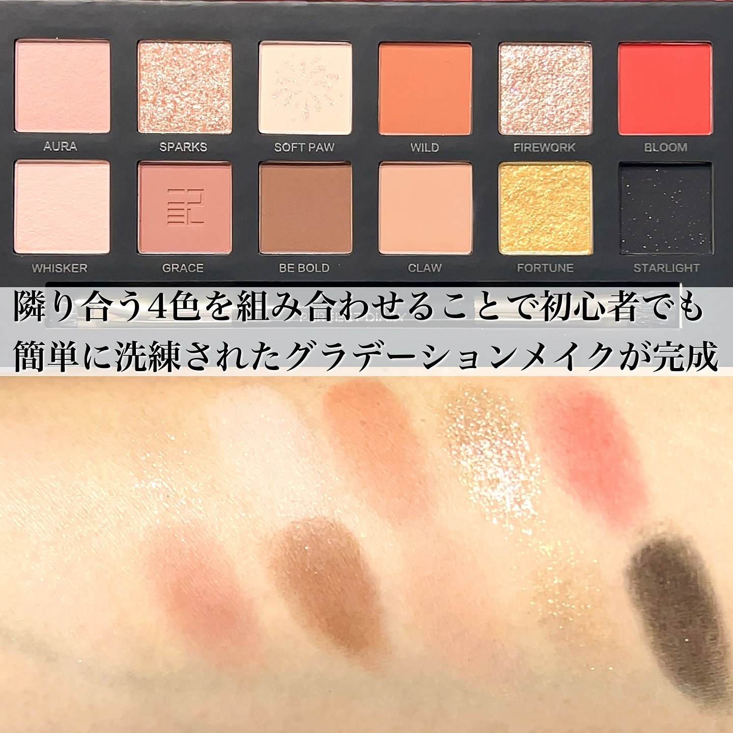 エクスプローラ12色 動物アイシャドウパレット/PERFECT DIARY/アイシャドウパレットを使ったクチコミ（3枚目）