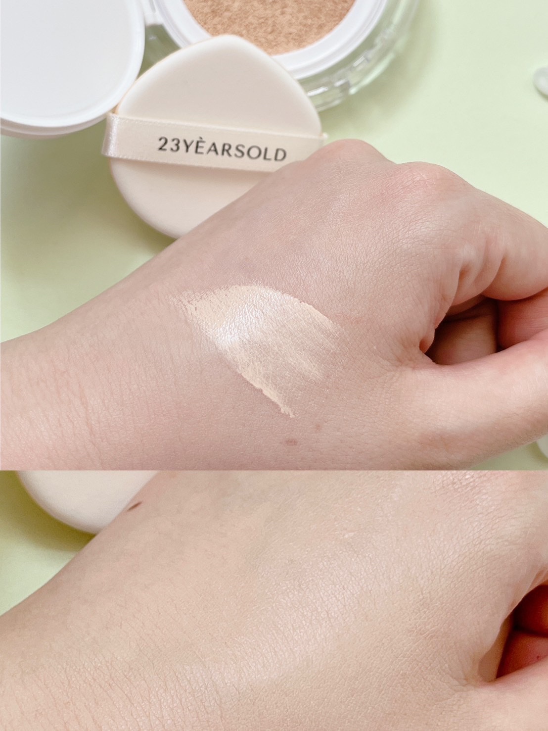 ハートリーフシーンカバークッション/23years old/クッションファンデーションを使ったクチコミ（3枚目）