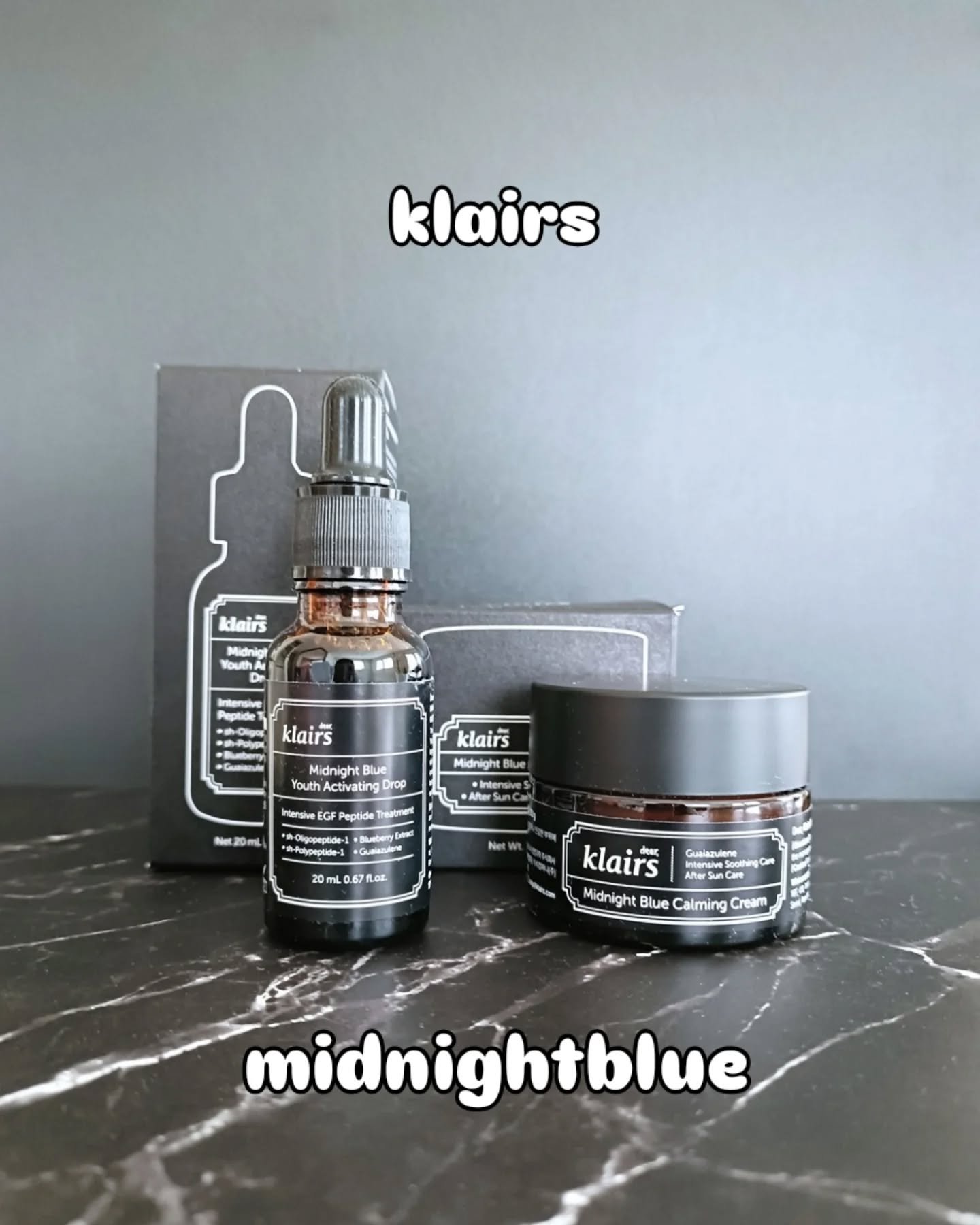 ミッドナイトブルーカーミングクリーム/Klairs/フェイスクリームを使ったクチコミ（1枚目）