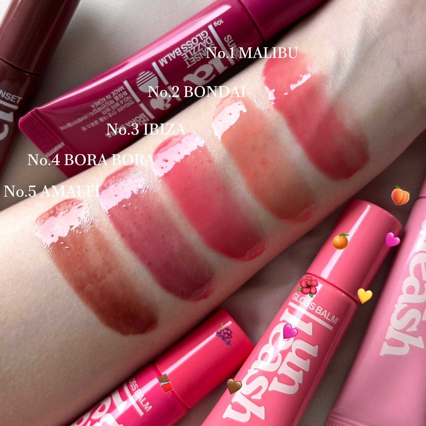 Sunset Dazzle Gloss Balm/unleashia/リップグロスを使ったクチコミ（3枚目）