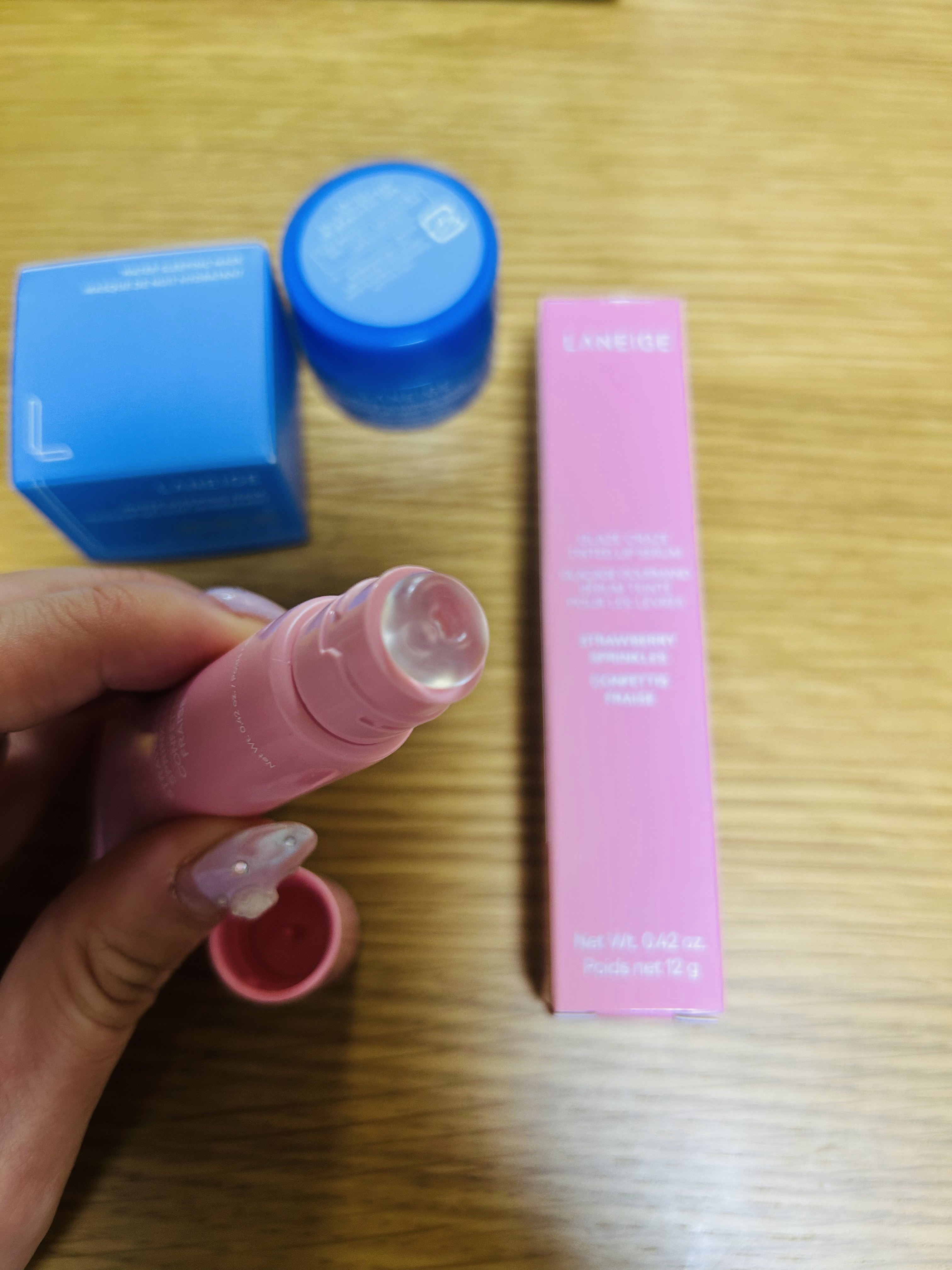 グレイズ ティントリップセラム ストロベリースプリンクル/LANEIGE/リップ美容液を使ったクチコミ（2枚目）