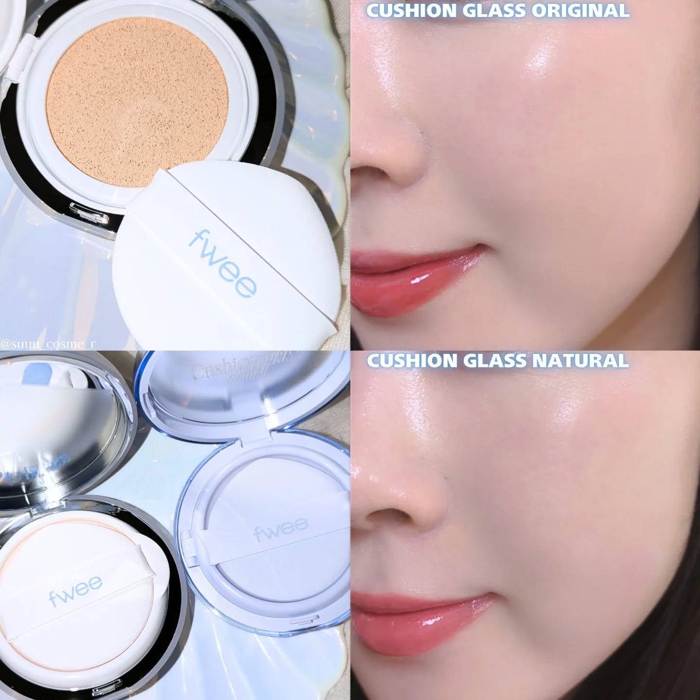 フィー クッションガラス ナチュラル/fwee/クッションファンデーションを使ったクチコミ（2枚目）