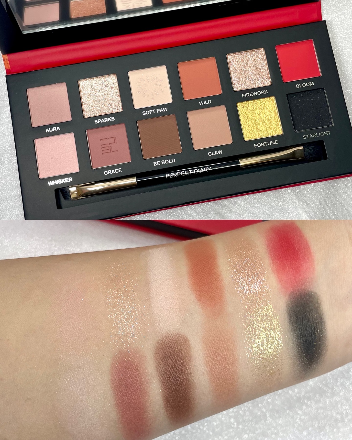 エクスプローラ12色 動物アイシャドウパレット/PERFECT DIARY/アイシャドウパレットを使ったクチコミ（3枚目）